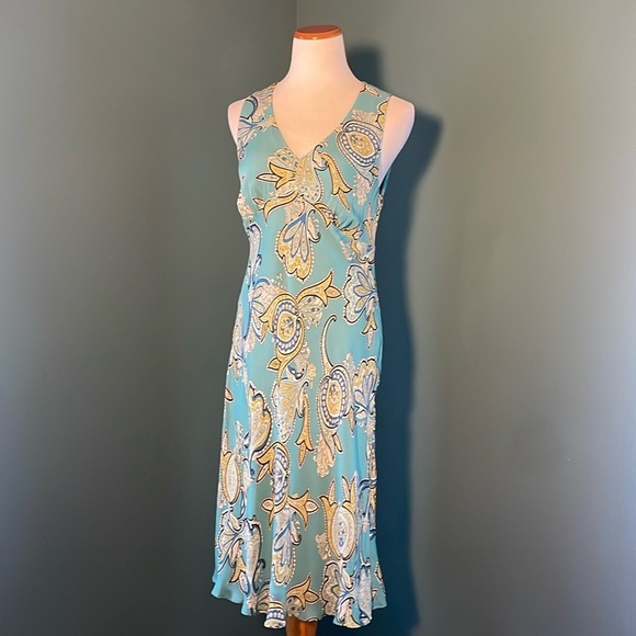 Loft silk slip dress size 12 Paisley pattern - Picture 1 of 4